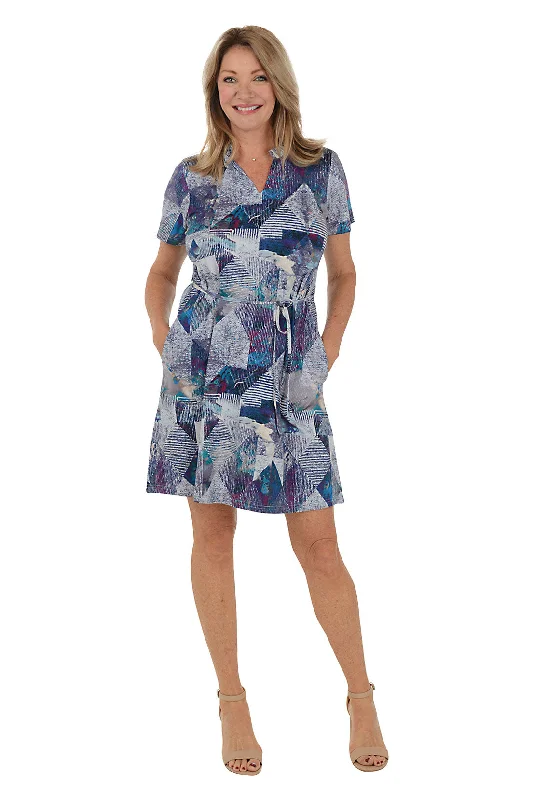 Plus - Size Casual Dresses for a Comfortable Fit​ Maida Ruffle Neck Short Sleeve Dress