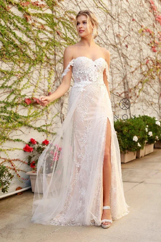 A - line chiffon wedding dresses for a classic look​ Sheath - style wedding guest dresses with lace overlays Boho Long Wedding Dress