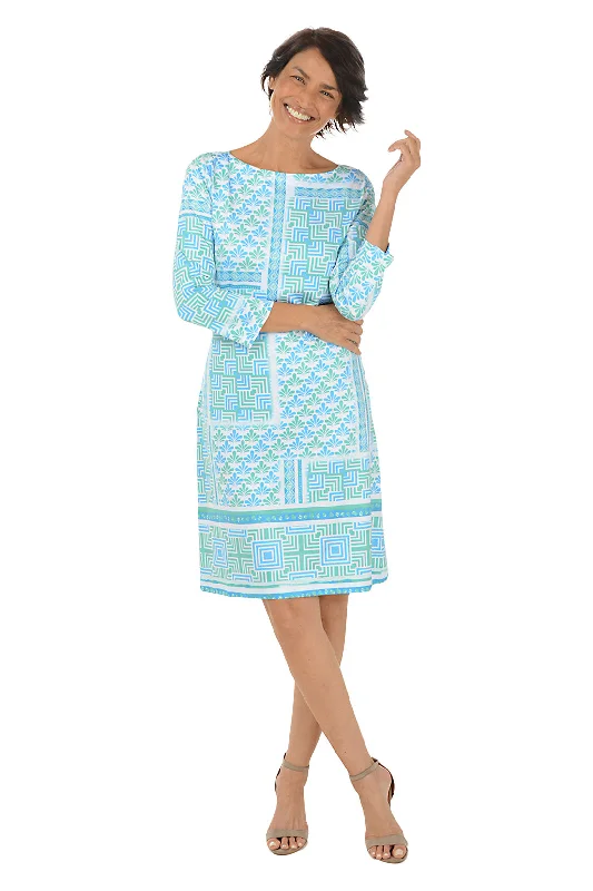 Toddler Casual Dresses in Soft Fabrics​ Playful Patchwork 3/4 Sleeve Dress
