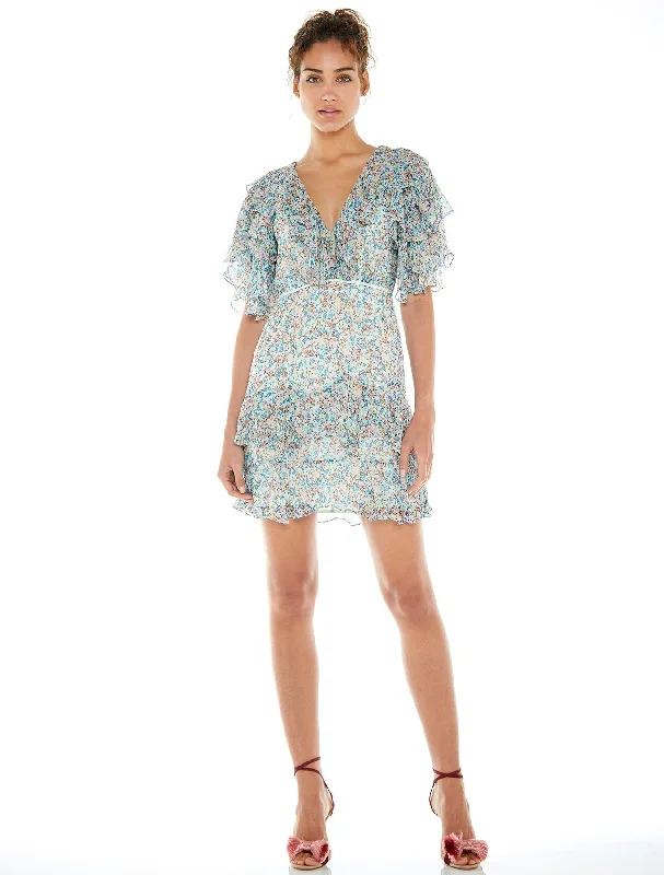 Everyday Dress with Printed Animals for a Playful Look​ TALULAH-BOUQUET MINI DRESS