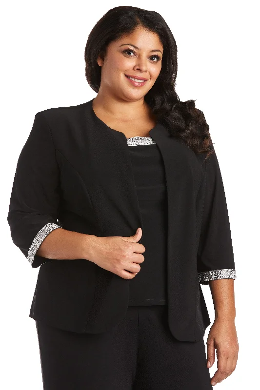 Maternity dress for a baby's first visit to the butterfly garden R&M Richards 5978W Plus Size Two Piece Rhinestone Top