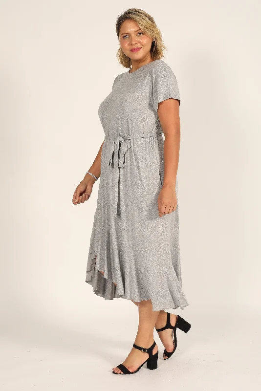 Maternity dress for a baby's first visit to the science center London Times Short Plus Size High Low Dress T5769W