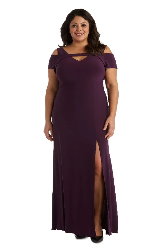 Halter - neck wedding dresses with a unique neckline​ Bow - backed wedding guest dresses in silk for a luxurious feel Nightway Plus Size Long Formal Dress 21519W