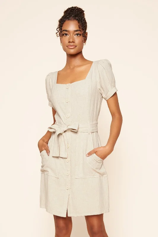 Mini dresses with wrap - around styles Taysha Button Up Mini Dress