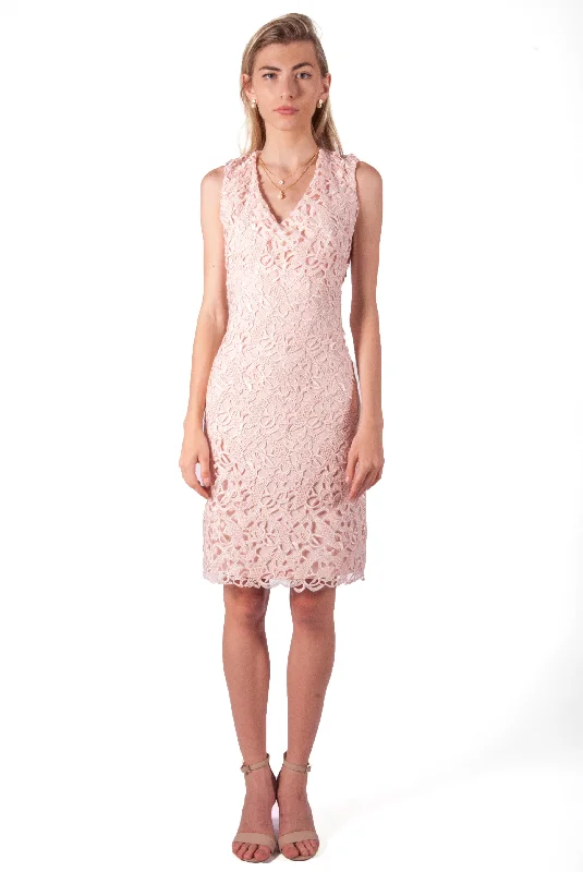 RALPH LAUREN-SLEEVELESS LACE BODYCON
