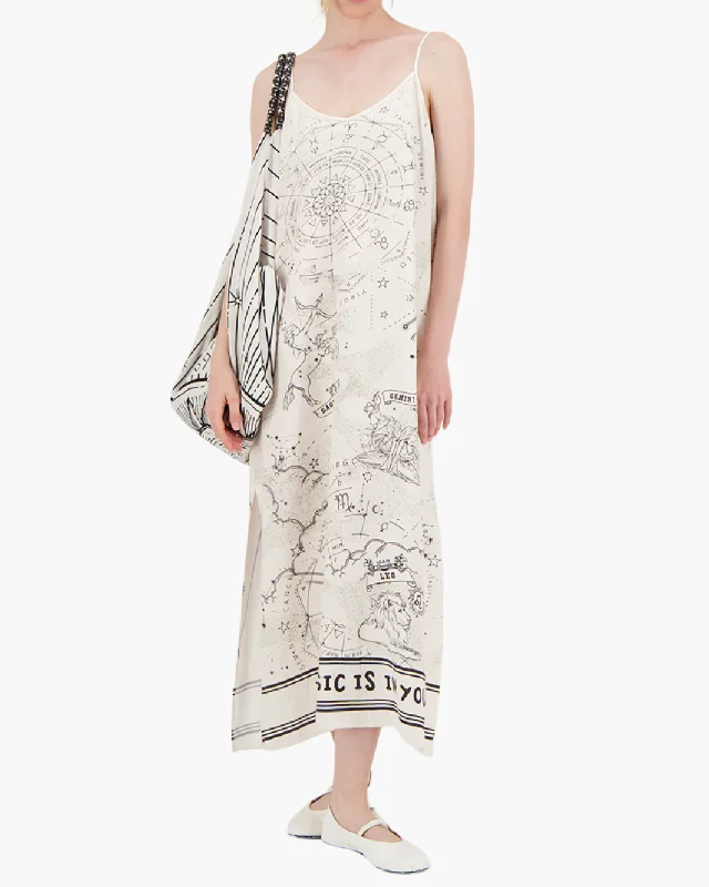 Midi Casual Dresses in Trendy Patterns​ OLIVIA CAMISOLE DRESS IN ZODIAC