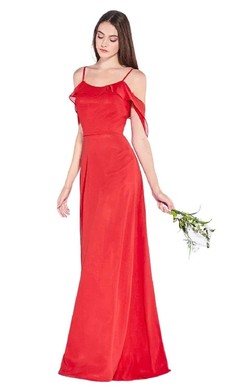 A - line chiffon wedding dresses for a classic look​ Sheath - style wedding guest dresses with lace overlays Cinderella Divine - 1018 Flutter Sleeve Scoop Neck Fitted Dress