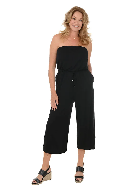 Maxi Casual Dresses for a Relaxed Look​ Strapless Wide Leg Jumpsuit