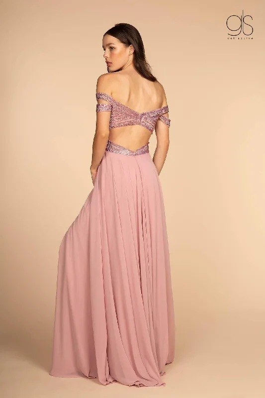 Maternity dress for a baby's naming ceremony Prom Chiffon Off the Shoulder Evening Dress