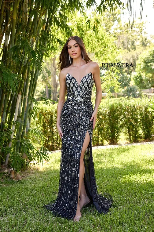 Mini dresses with mesh panels for a sexy and trendy look Primavera Couture Long Dress 4301