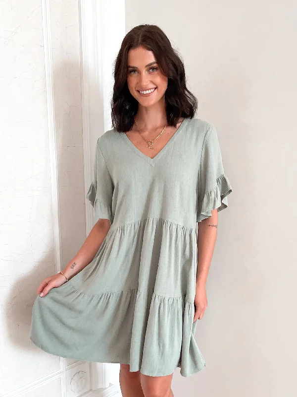 Spring - Season Casual Dresses in Fresh Colors​ Robin Dress - Sage