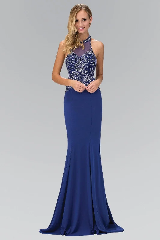 Maternity dress for a shopping spree Prom Long Halter Neck Evening Dress