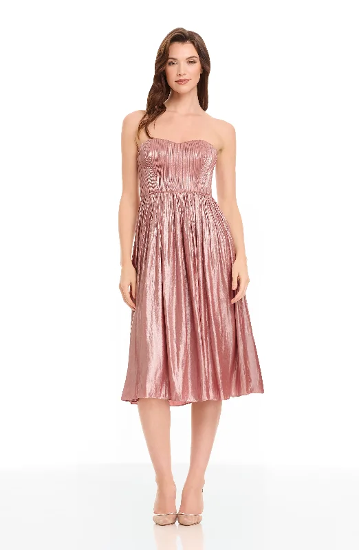 Midi dresses with pleated skirts for a timeless and elegant appeal Tovah Dress