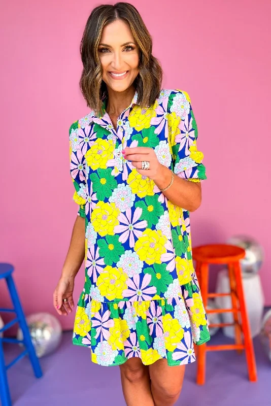 Mini dresses with asymmetric hems for a fashion - forward look SSYS The Phoebe Smocked Long Sleeve Dress In Bold Floral Mini dresses with asymmetric hems for a fashion - forward look SSYS The Phoebe Smocked Long Sleeve Dress In Bold Floral