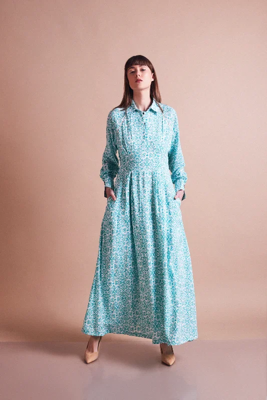 Children's Everyday Dress in Soft Jersey​ Women's Green Printed Shirt Dress
