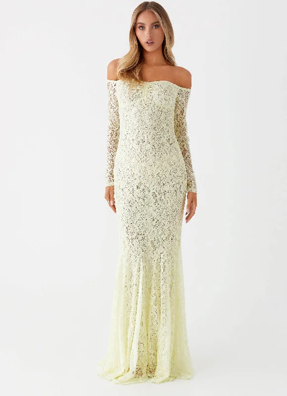 Everyday A - line Dress with Button - down Front​ Ivy Lily Maxi Dress - Yellow