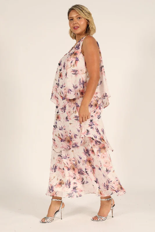 Wedding dresses with a dropped waist for a retro style​ Animal - print wedding guest dresses in subtle colors for a bold statement SL Fashions 9471620 Sleeveless Long Formal Dress