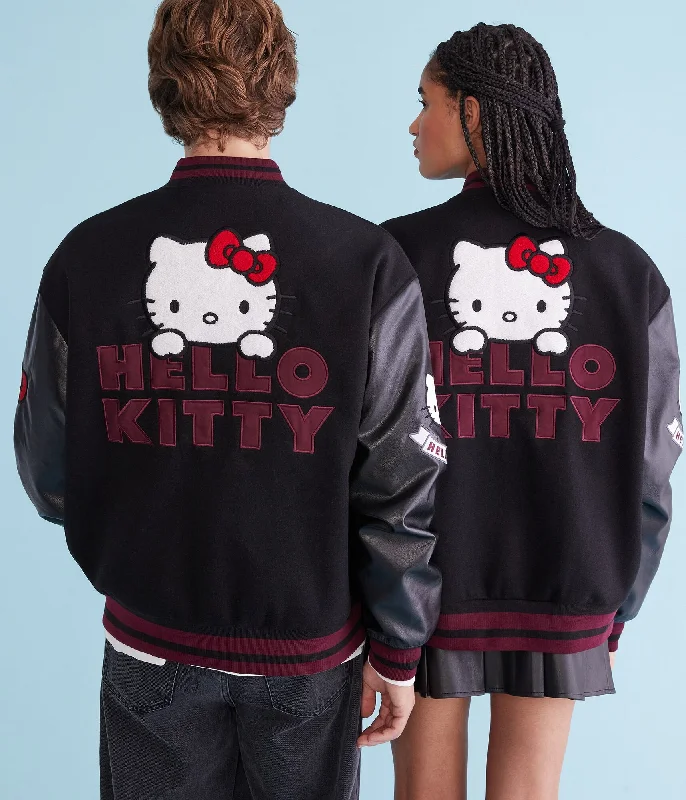 Water - resistant women's trench coats with adjustable cuffs for rainy daysAeropostale Hello Kitty Bomber Jacket