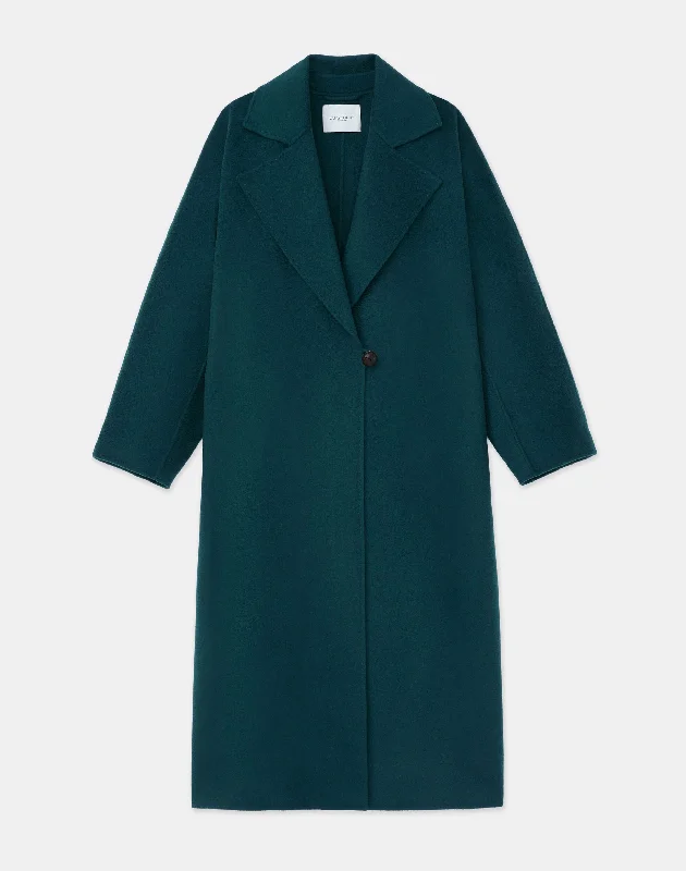 Women's pea coats with brass buttons for a nautical - inspired styleCashmere Double Face Oversized Coat
