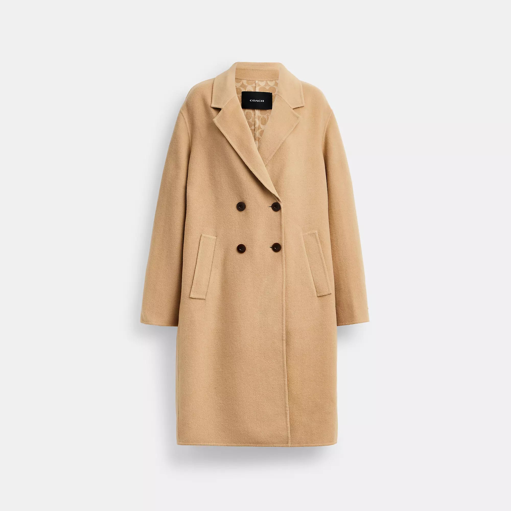 Women's pea coats with brass buttons for a nautical - inspired styleCoach Outlet Double Face Wool Coat Women's pea coats with brass buttons for a nautical - inspired styleCoach Outlet Double Face Wool Coat