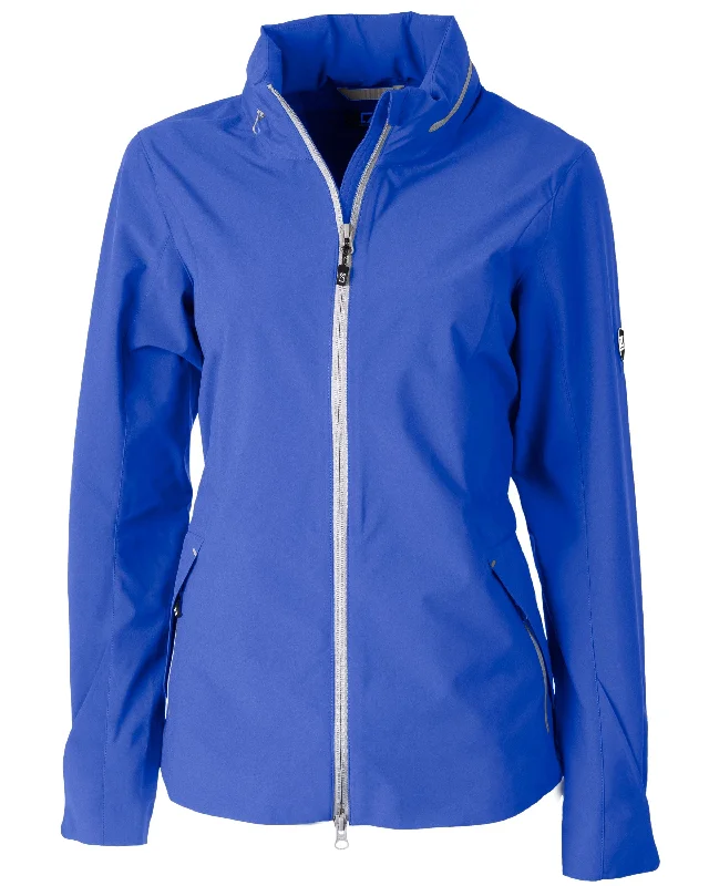 Quilted down women's coats with removable hoods for outdoor activitiesCutter & Buck Vapor Water Repellent Stretch Womens Full Zip Rain Jacket