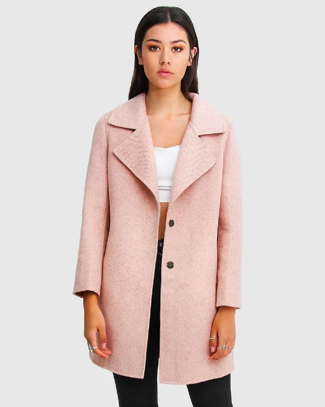 Women's longline double - breasted camel coats for a sophisticated lookEx-Boyfriend Wool Blend Oversized Jacket