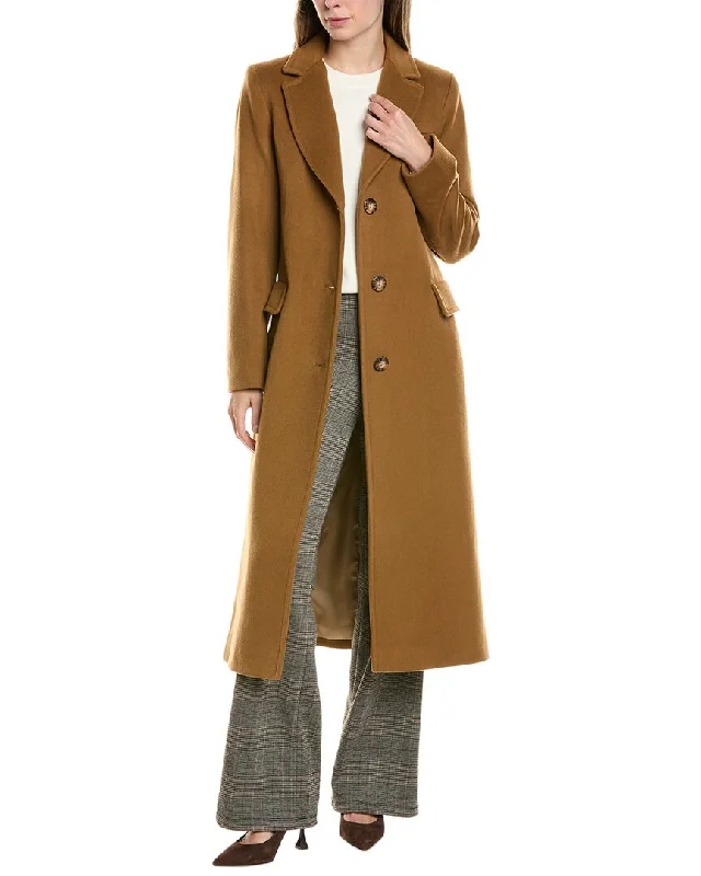 Water - resistant women's trench coats with adjustable cuffs for rainy daysFLEURETTE Long Wool Coat Water - resistant women's trench coats with adjustable cuffs for rainy daysFLEURETTE Long Wool Coat