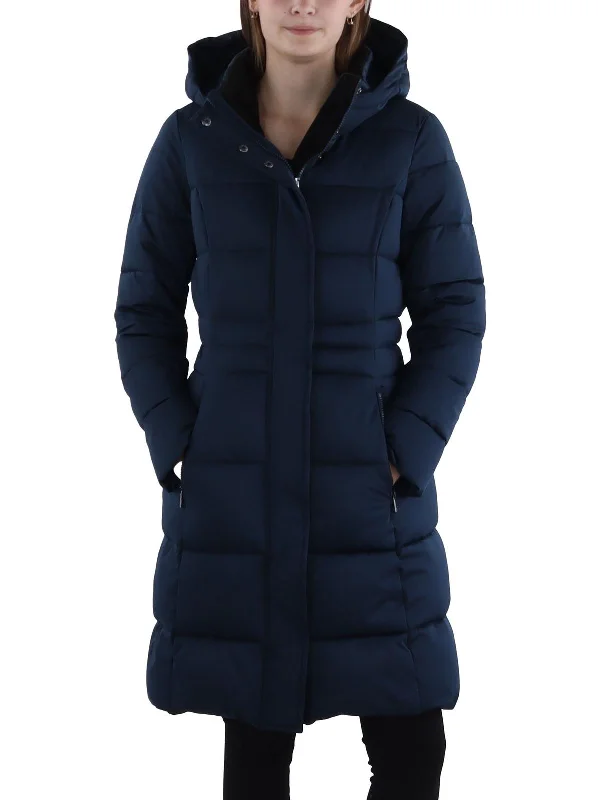 Oversized women's wool coats in a monochromatic look for a trendy outfitGemma Womens Cold Weather Hooded Puffer Jacket