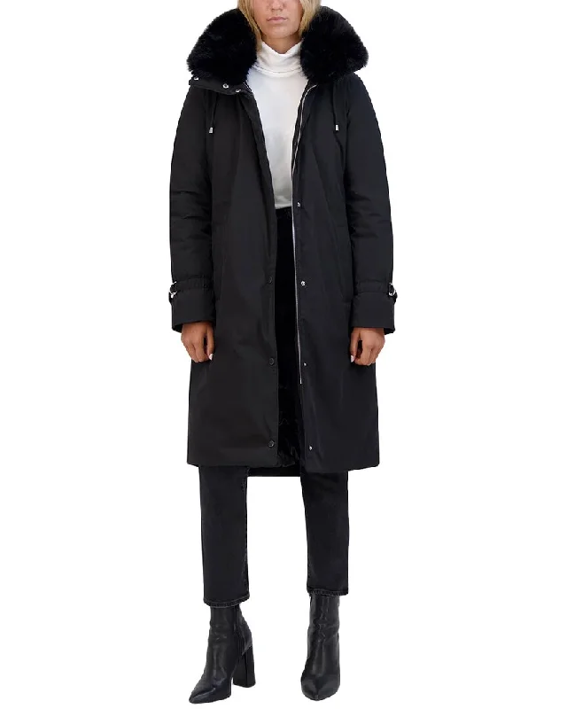 Belted women's cashmere coats in soft pastels for a luxurious feelKenneth Cole Puffer Coat