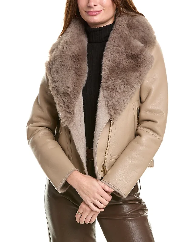 Women's pea coats with brass buttons for a nautical - inspired styleLa Fiorentina Biker Jacket