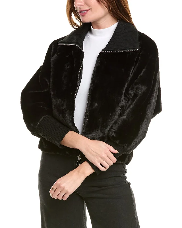 Oversized women's wool coats in a monochromatic look for a trendy outfitLa Fiorentina Bomber Jacket