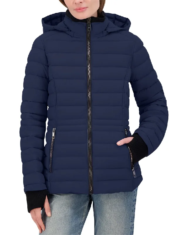 Petite women's wool blend coats with a tailored fit for a flattering silhouetteNautica Short Stretch Jacket