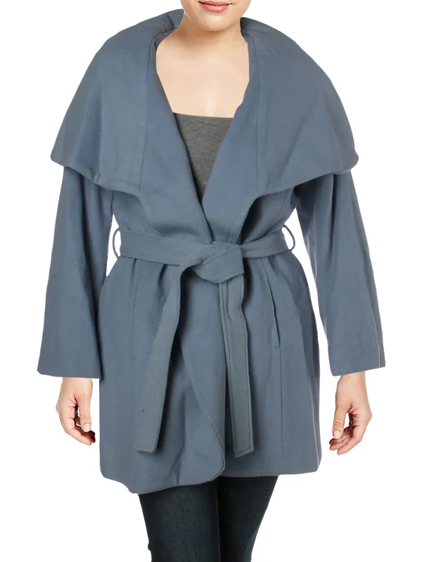 Women's reversible down coats with two - tone designs for versatile stylingPlus Marla Womens Winter Wool Wrap Coat Women's reversible down coats with two - tone designs for versatile stylingPlus Marla Womens Winter Wool Wrap Coat