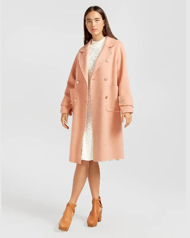 Women's knee - length wool blend coats with a fur collar for added warmthRumour Has It Oversized Wool Blend Coat Women's knee - length wool blend coats with a fur collar for added warmthRumour Has It Oversized Wool Blend Coat