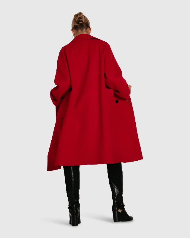 Mid - length women's down coats in a slim fit for a modern and sleek appearanceRumour Has It Oversized Wool Blend Coat Mid - length women's down coats in a slim fit for a modern and sleek appearanceRumour Has It Oversized Wool Blend Coat