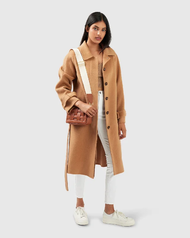 Plus size women's wool blend coats for a warm and stylish winterShore To Shore Belted Wool Coat
