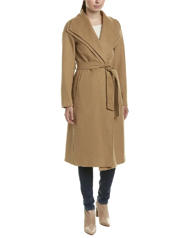 Quilted down women's coats with removable hoods for outdoor activitiesTahari Elliot Wool-Blend Wrap Coat Quilted down women's coats with removable hoods for outdoor activitiesTahari Elliot Wool-Blend Wrap Coat