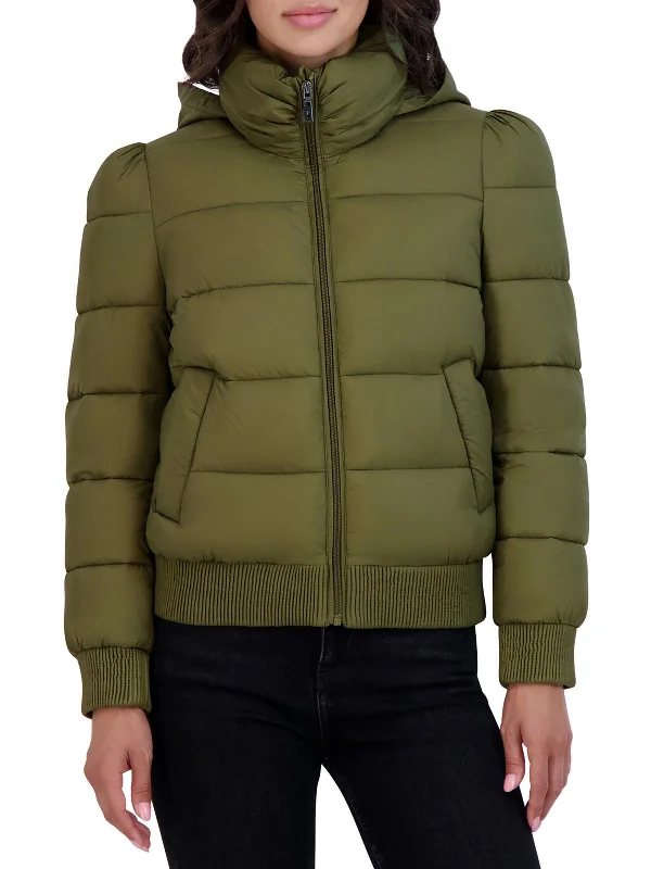 Plus size women's wool blend coats for a warm and stylish winterWomens Cold Weather Hooded Puffer Jacket