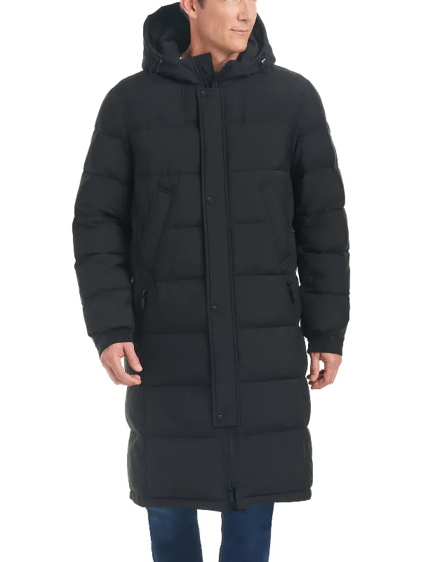 Women's knee - length wool blend coats with a fur collar for added warmthWomens Insulated Hooded Puffer Jacket