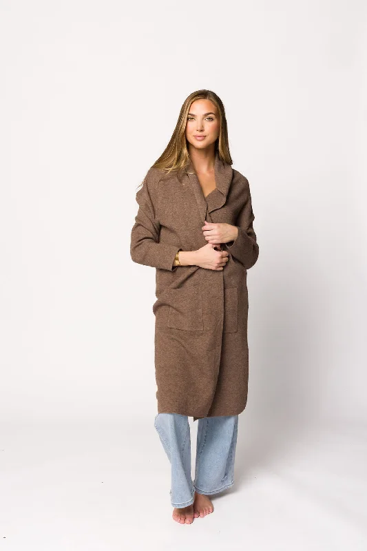 cashmere blend women cardigan for a luxurious feelBrie Cardigan in Chocolate