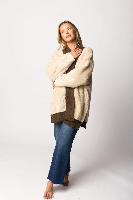 plus size women cardigan for comfortable layeringSophia Cardigan with Contrast Border in Natural plus size women cardigan for comfortable layeringSophia Cardigan with Contrast Border in Natural