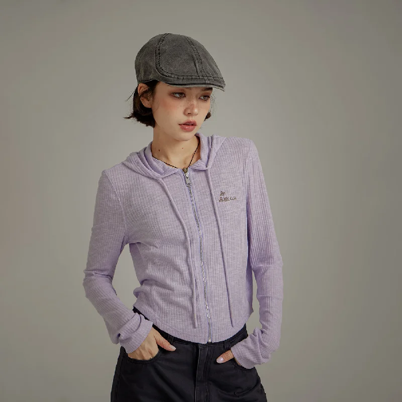 cashmere blend women cardigan for a luxurious feelMushroom Hooded Slimfit Zip-Up Cardigan cashmere blend women cardigan for a luxurious feelMushroom Hooded Slimfit Zip-Up Cardigan