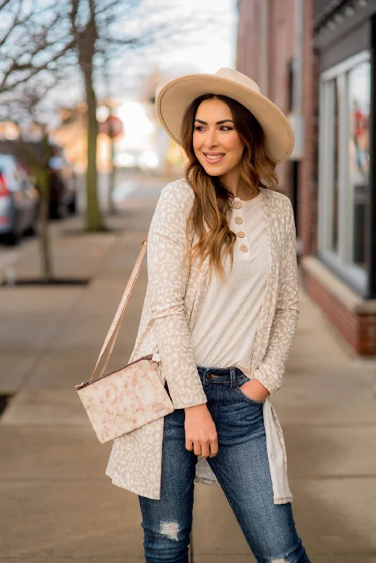 Lightweight Leopard Print Cardigan