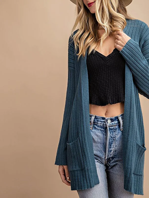 machine washable women cardigan for easy careLovely Life Ribbed Cardigan