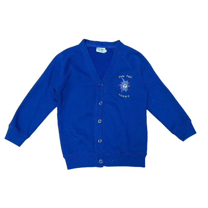 boyfriend style women cardigan for a relaxed fit*Pirie Park Primary Royal Blue Jersey Cardigan boyfriend style women cardigan for a relaxed fit*Pirie Park Primary Royal Blue Jersey Cardigan