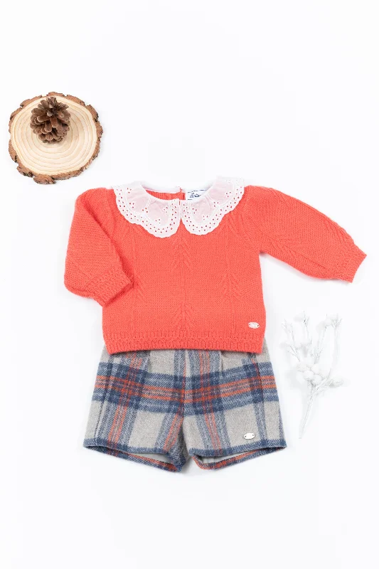 maternity women cardigan for expecting momsPull - Corail col broderie anglaise