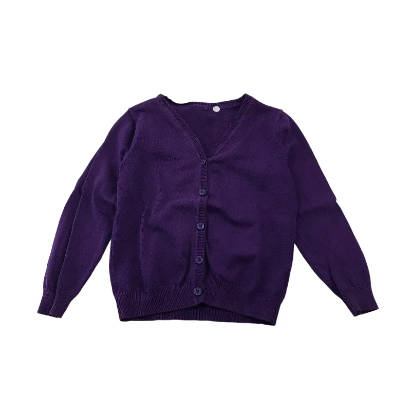 cable knit women cardigan with intricate patternsPurple School V-neck Cardigan