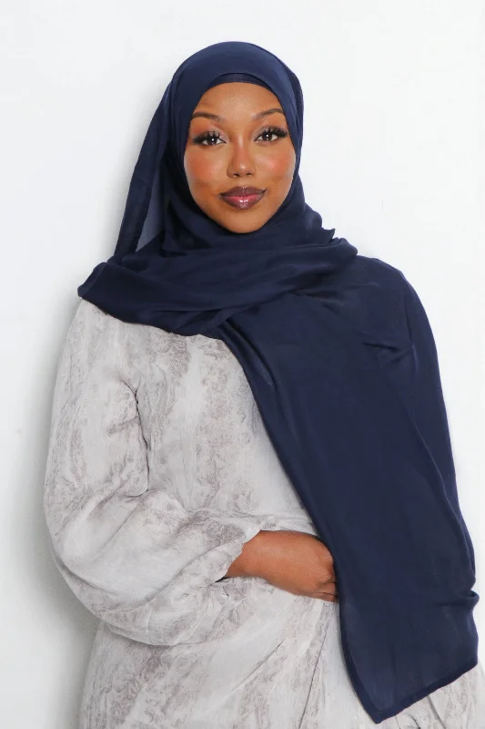 Rima Modal Scarf- Navy Blue