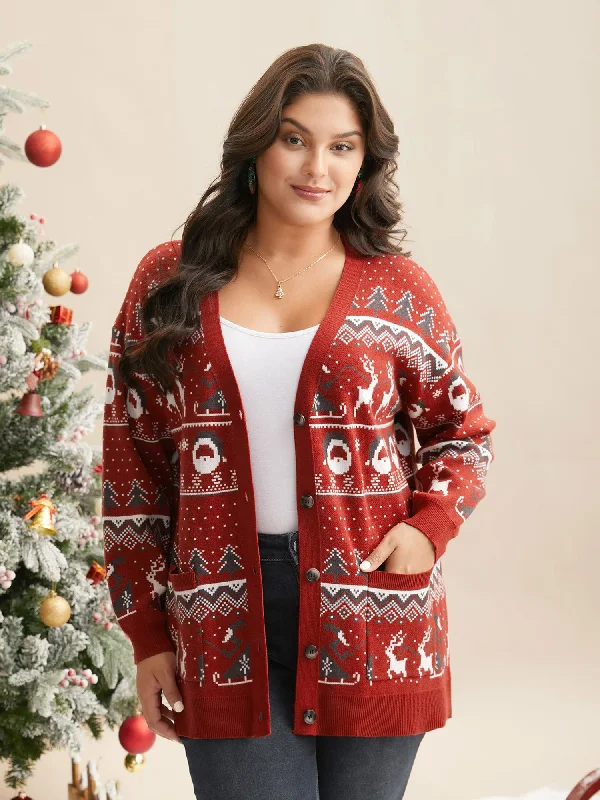 machine washable women cardigan for easy careSupersoft Essentials Home-for-Holidays Button-Front Cardigan machine washable women cardigan for easy careSupersoft Essentials Home-for-Holidays Button-Front Cardigan