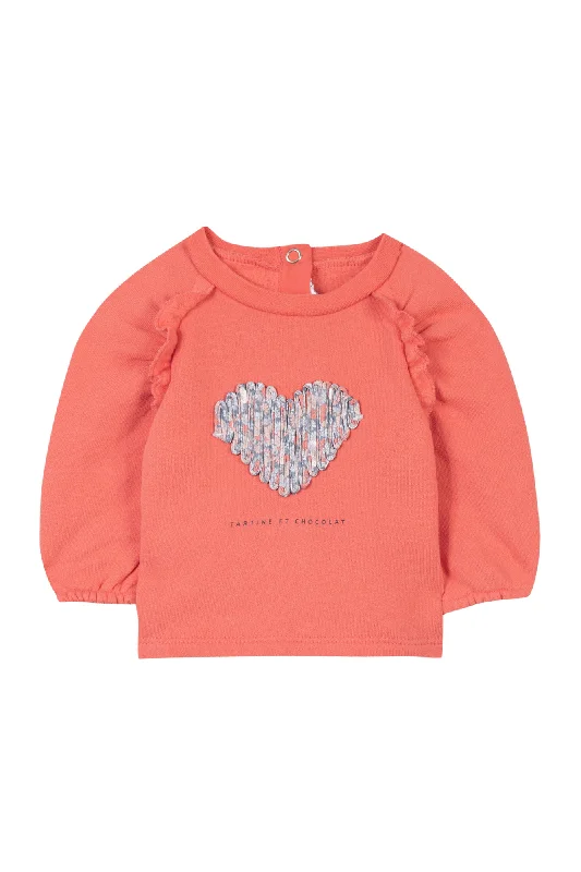 boyfriend style women cardigan for a relaxed fitSweat - Corail volanté coeur